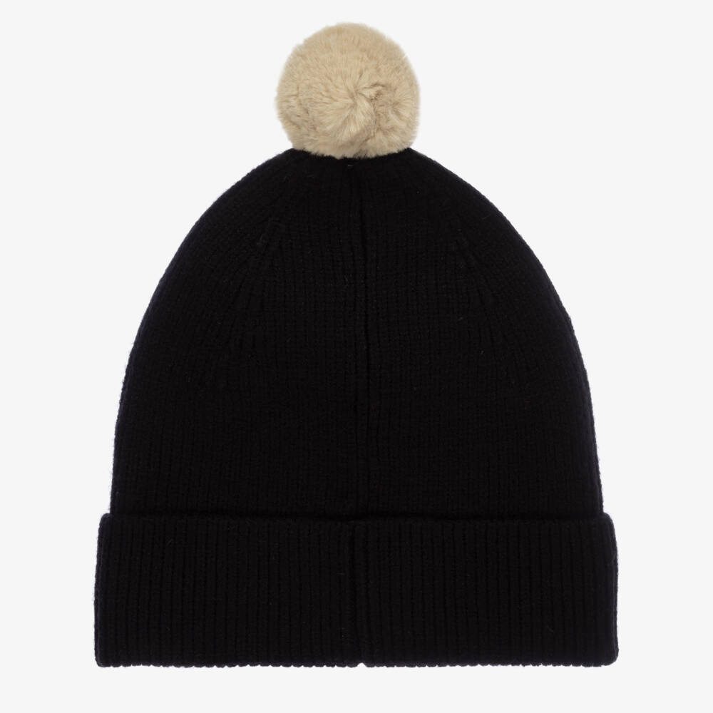 Timberland-Boys Charcoal Knit Pom Beanie | Childrensalon Outlet
