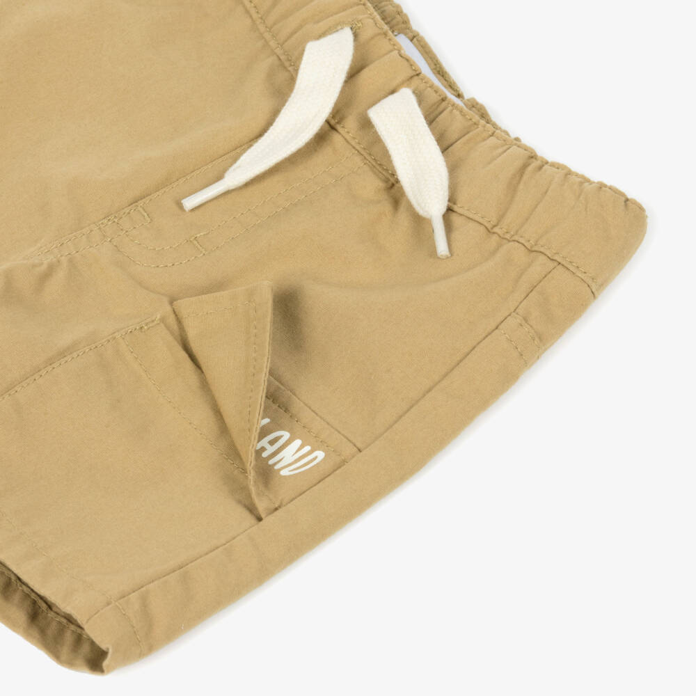 Timberland-Boys Classic Beige Cargo Shorts | Childrensalon Outlet