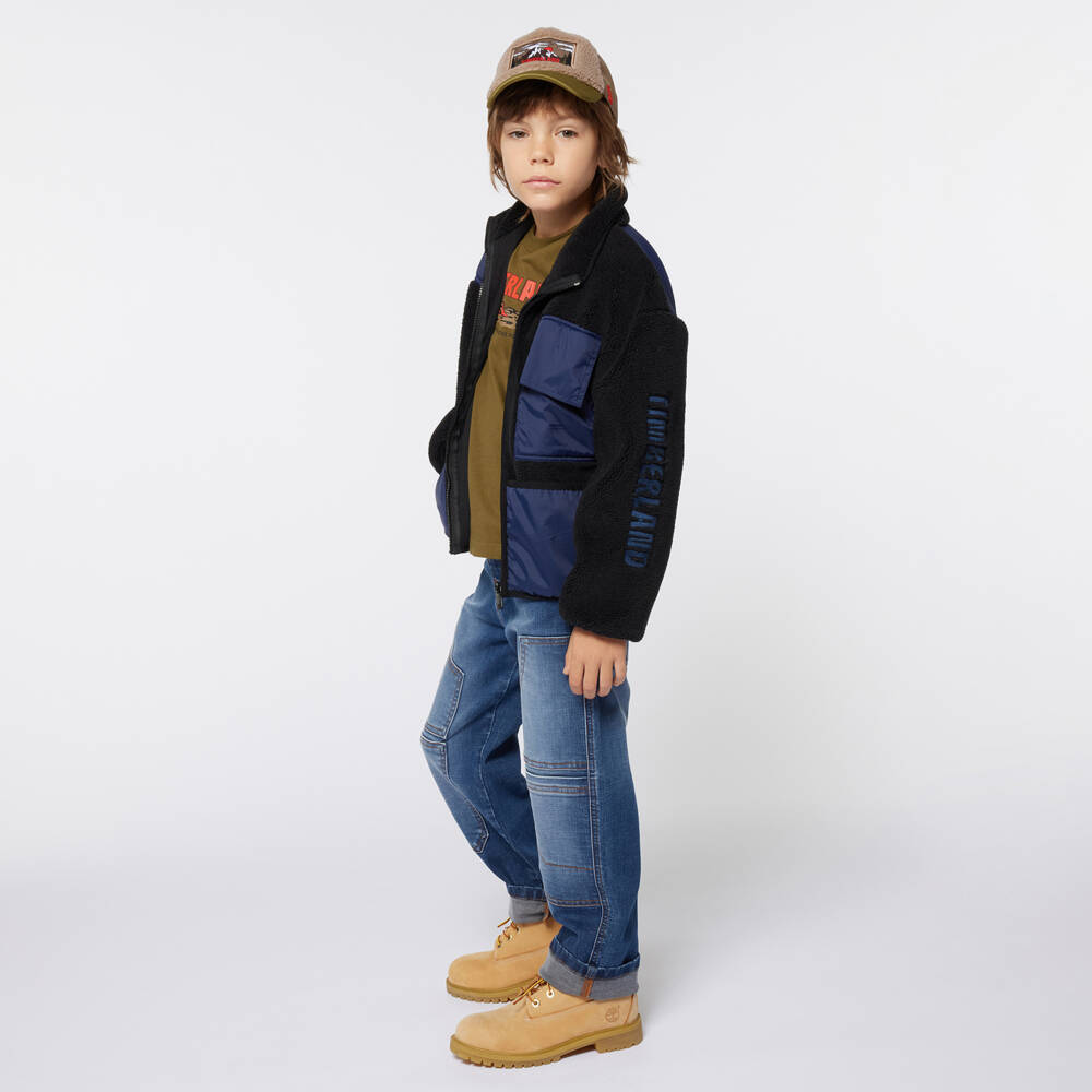 Timberland-Boys Cosy Black Fleece Jacket | Childrensalon Outlet