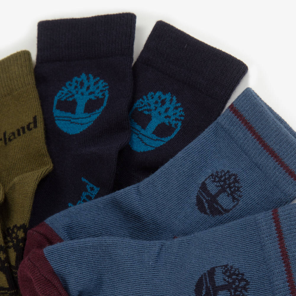 Timberland-Boys Cotton Ankle Socks Trio | Childrensalon Outlet