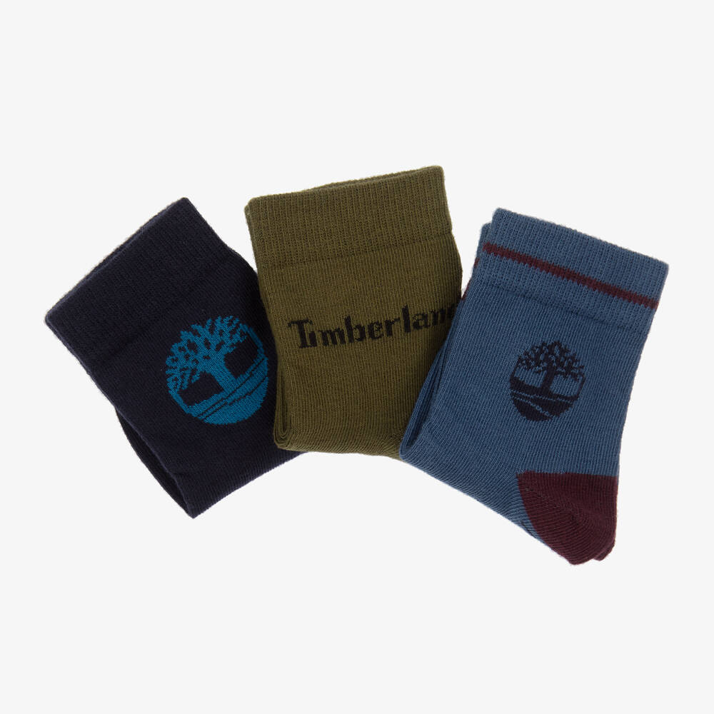 Timberland-Boys Cotton Ankle Socks Trio | Childrensalon Outlet