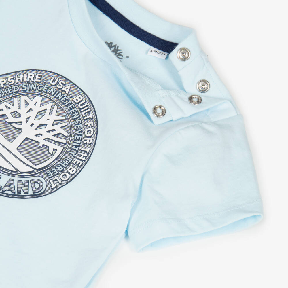 Timberland-Boys Cotton Jersey Blue Ensemble | Childrensalon Outlet