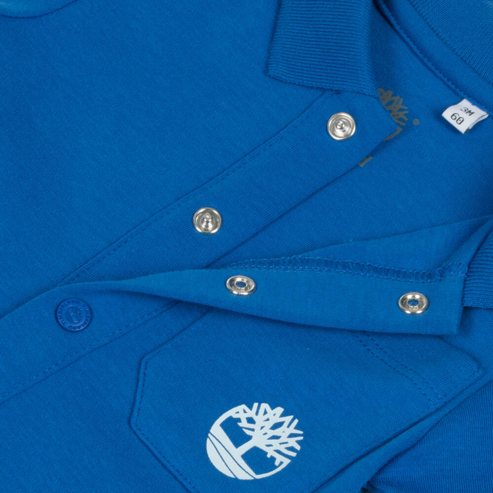 Timberland-Boys Cozy Blue Romper Ensemble | Childrensalon Outlet