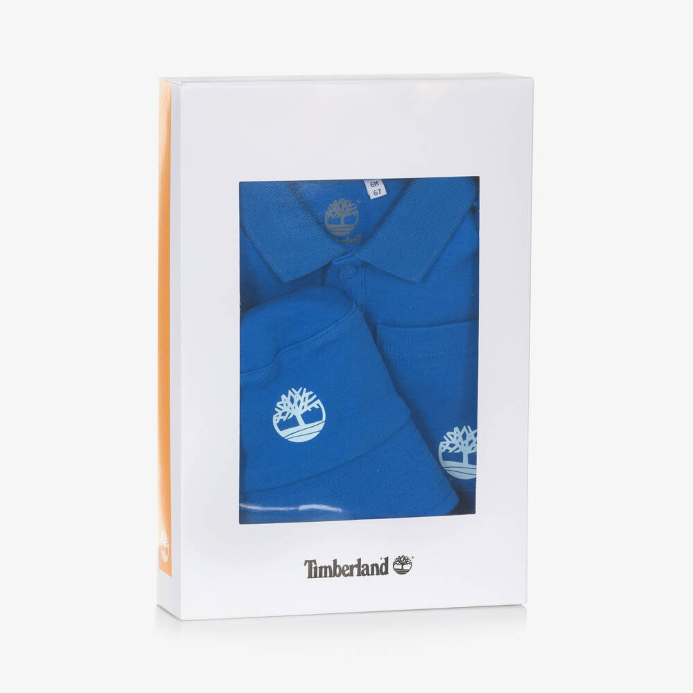 Timberland-Boys Cozy Blue Romper Ensemble | Childrensalon Outlet