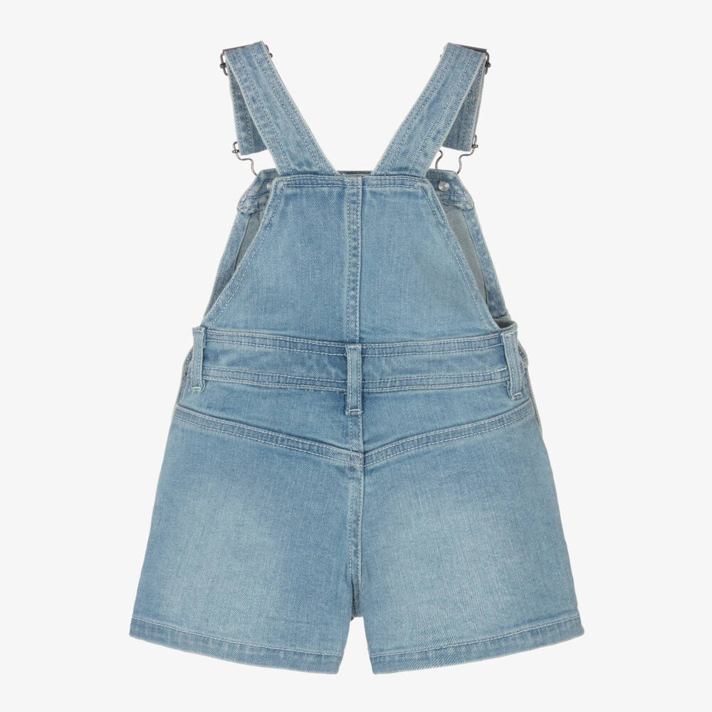 Timberland-Boys Denim Blue Short Overalls | Childrensalon Outlet