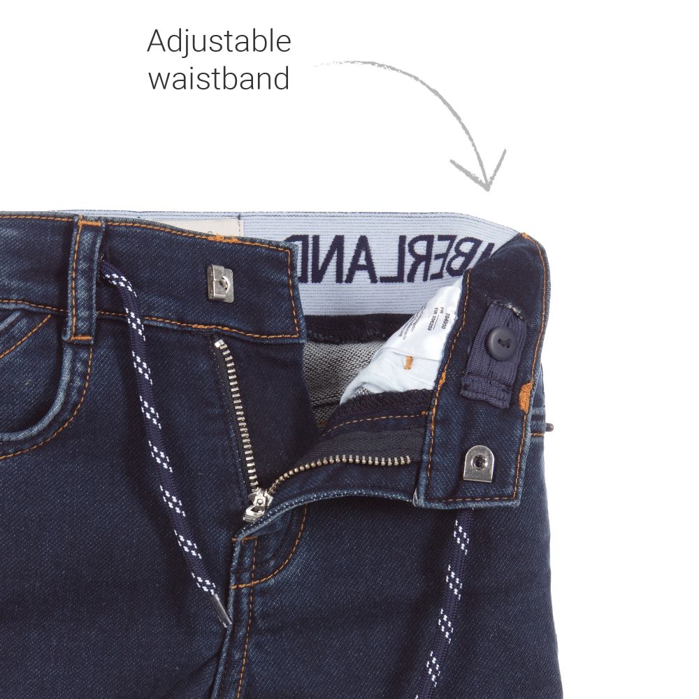 Timberland-شورت أطفال ولادي دنيم جيرسي لون أزرق | Childrensalon Outlet