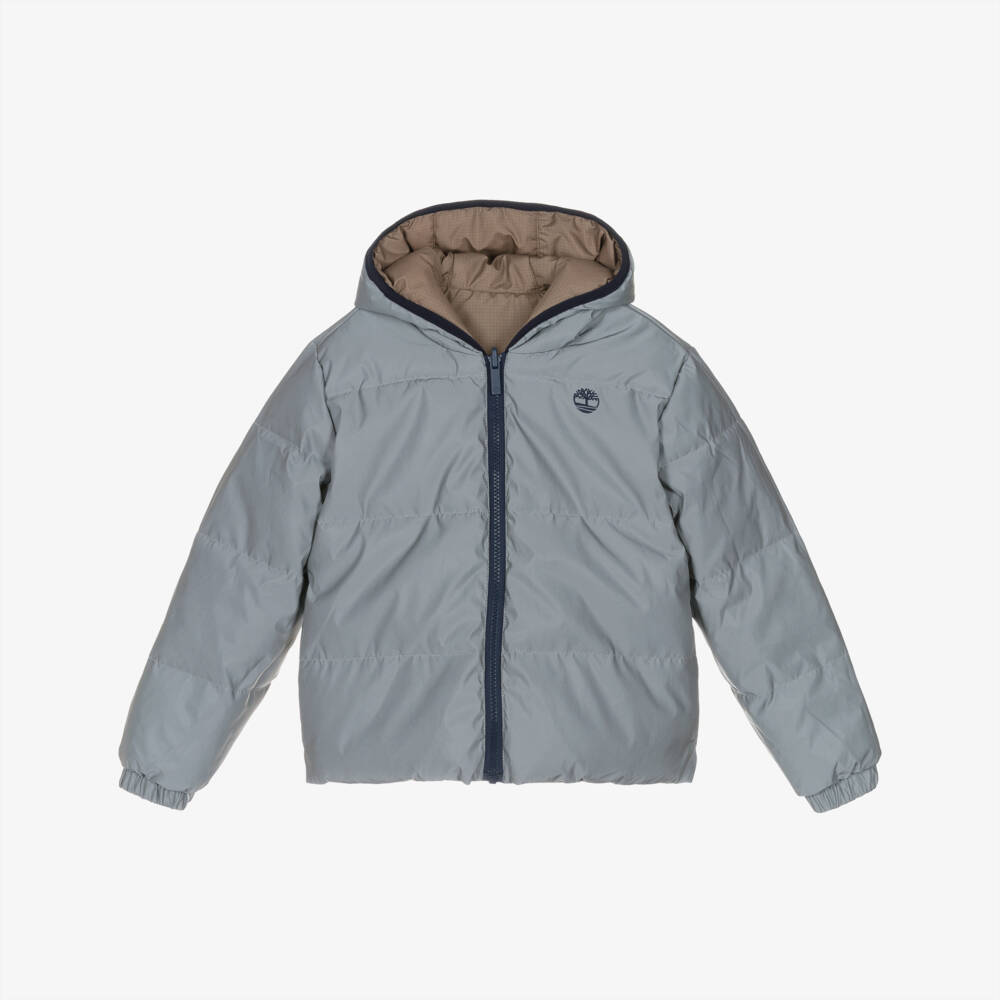Timberland-جاكيت منفوخ بلونين بيج للأولاد | Childrensalon Outlet