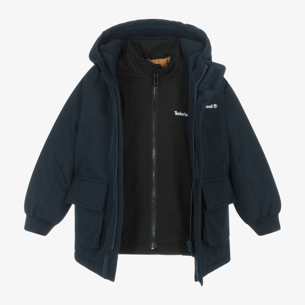 Timberland-Boys Dual-Colour Convertible Parka | Childrensalon Outlet