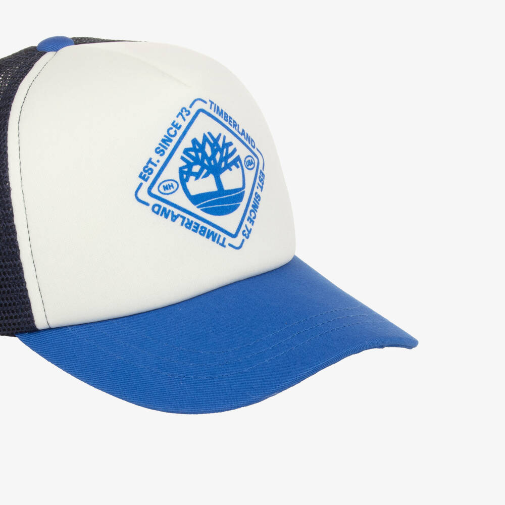 Timberland-Boys Dual-Shade Blue Cap | Childrensalon Outlet