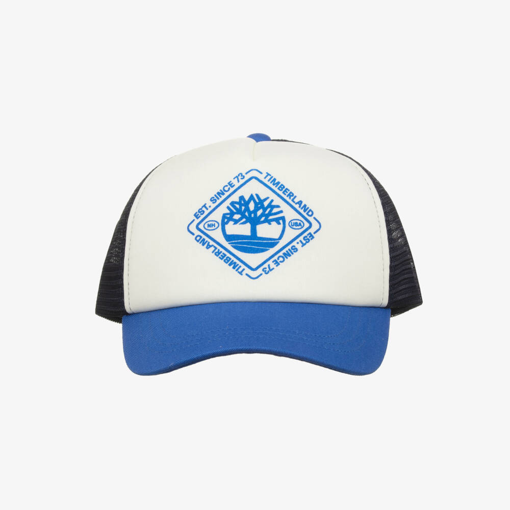 Timberland-Boys Dual-Shade Blue Cap | Childrensalon Outlet