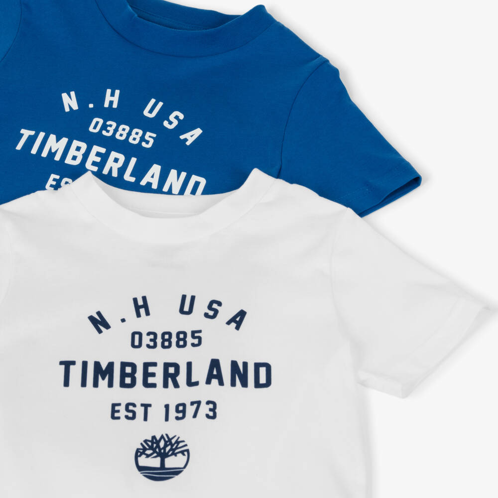 Timberland-Boys Dual Tone Cotton Tee Duo | Childrensalon Outlet