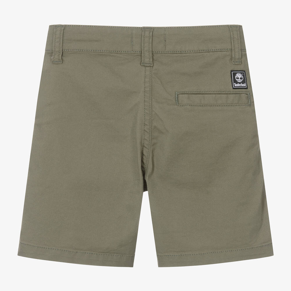 Timberland Boys Green Cotton Chino Shorts