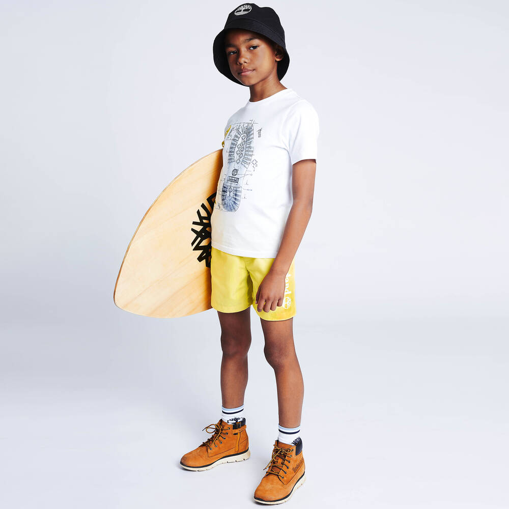 Timberland-Зеленые хлопковые шорты | Childrensalon Outlet