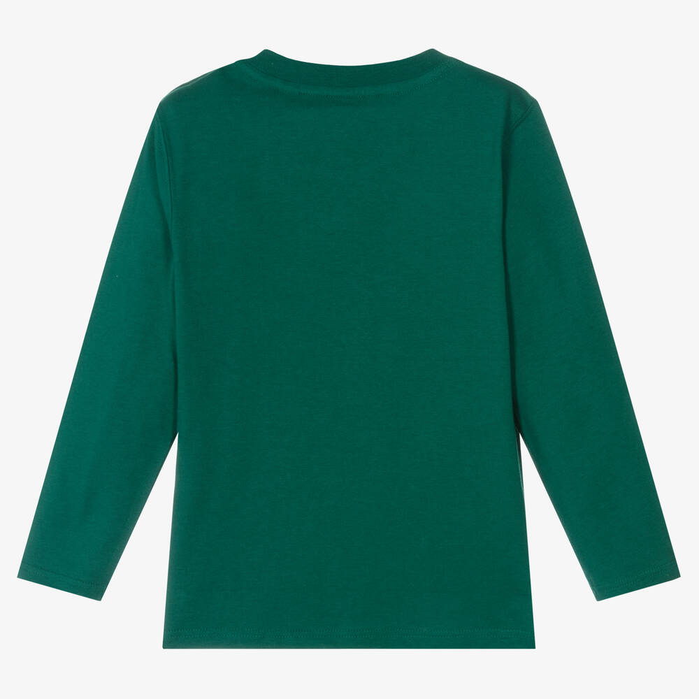 Timberland-Зеленый хлопковый топ для мальчиков | Childrensalon Outlet