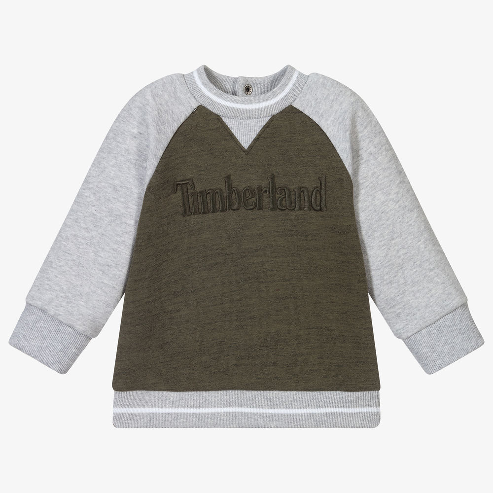 Timberland - Boys Green & Grey Sweatshirt | Childrensalon