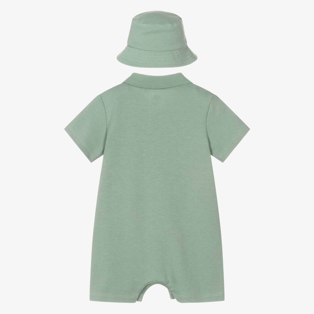Timberland-Boys Green Organic Cotton Set | Childrensalon Outlet