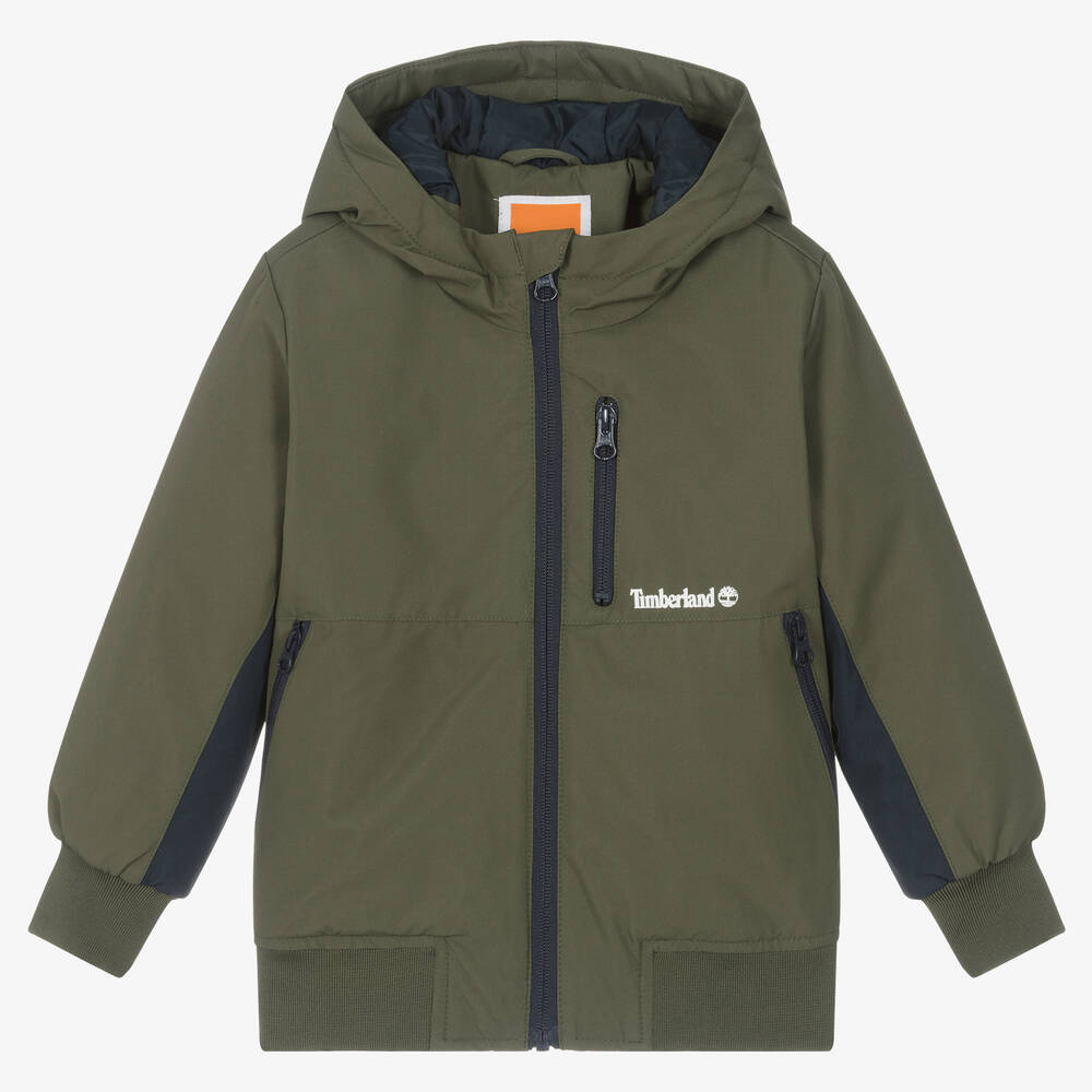 Timberland - Blouson vert déperlant garçon | Childrensalon