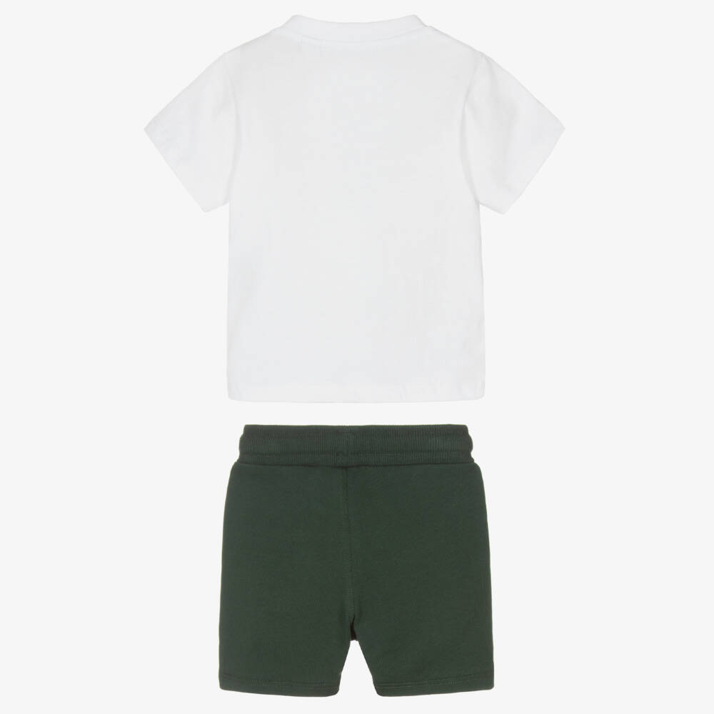 Timberland-Boys Green & White Cotton Outfit | Childrensalon Outlet