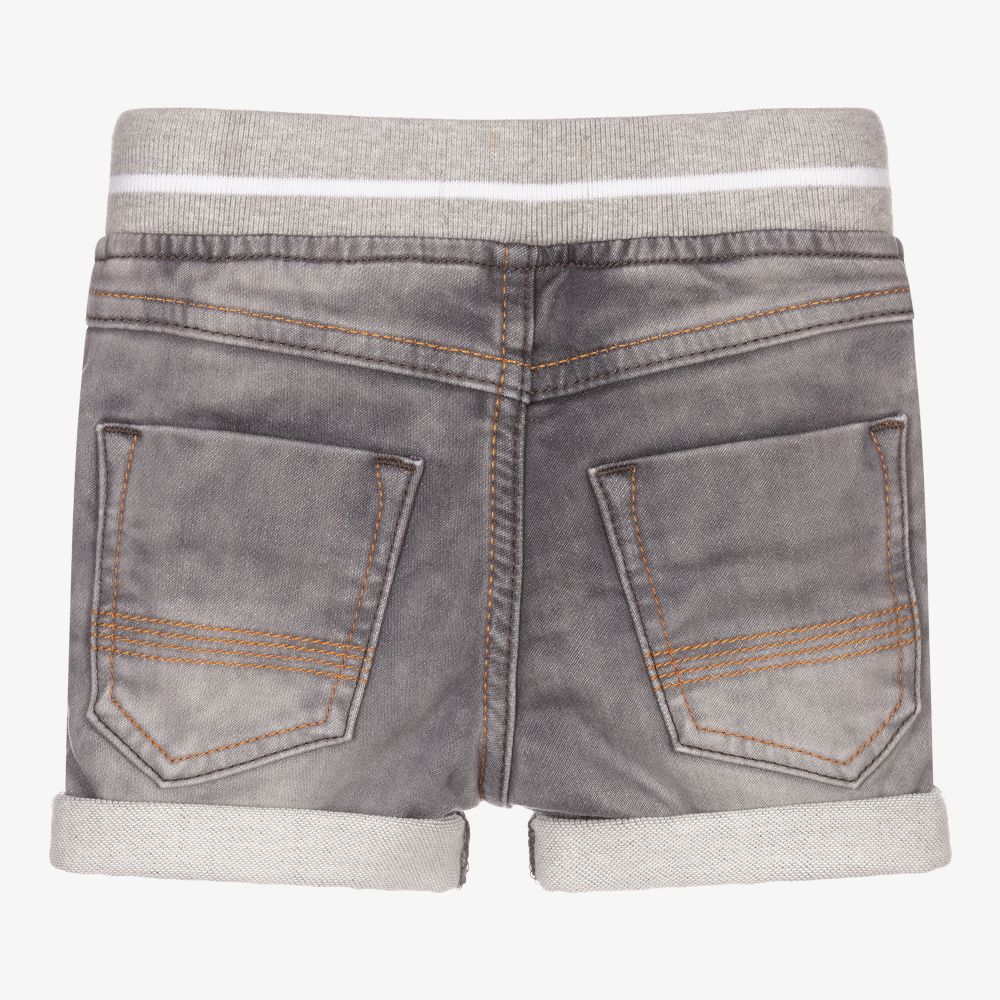 Timberland-شورت أطفال ولادي قطن دنيم لون رمادي | Childrensalon Outlet