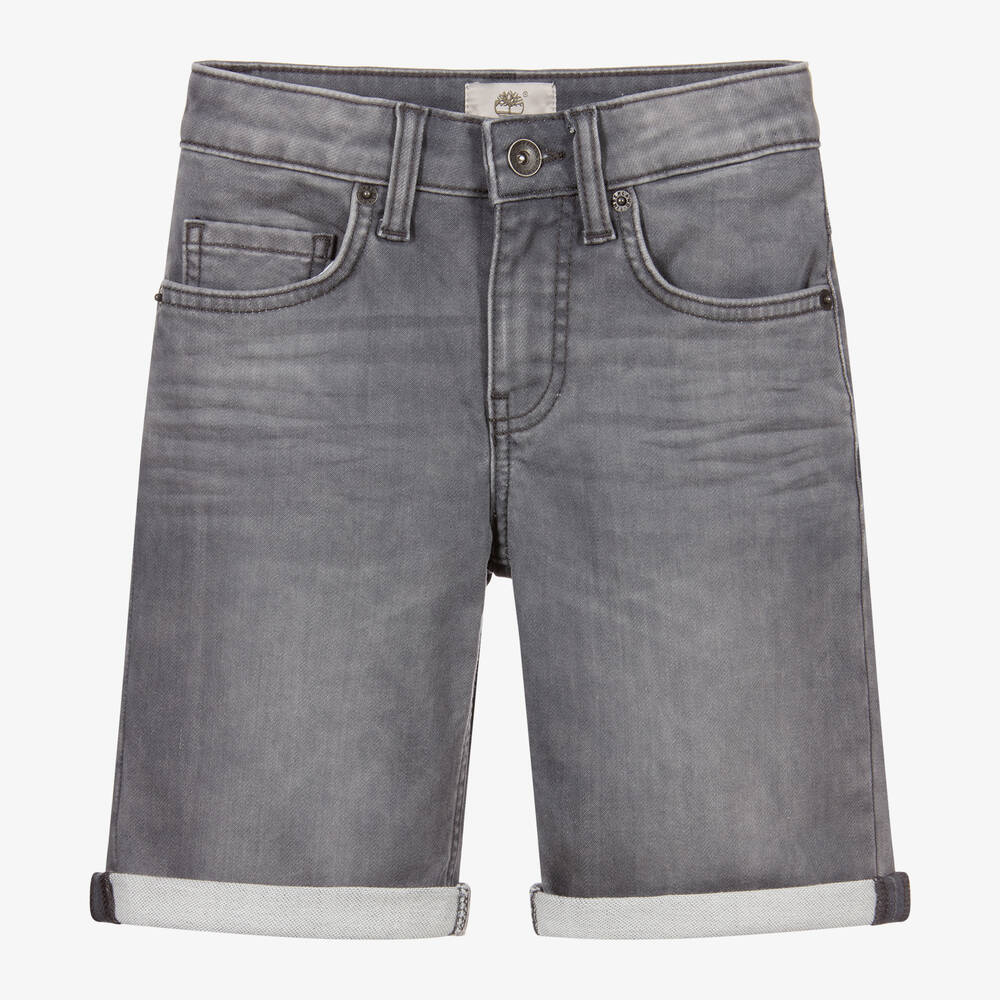 Timberland-Boys Grey Denim Shorts | Childrensalon Outlet