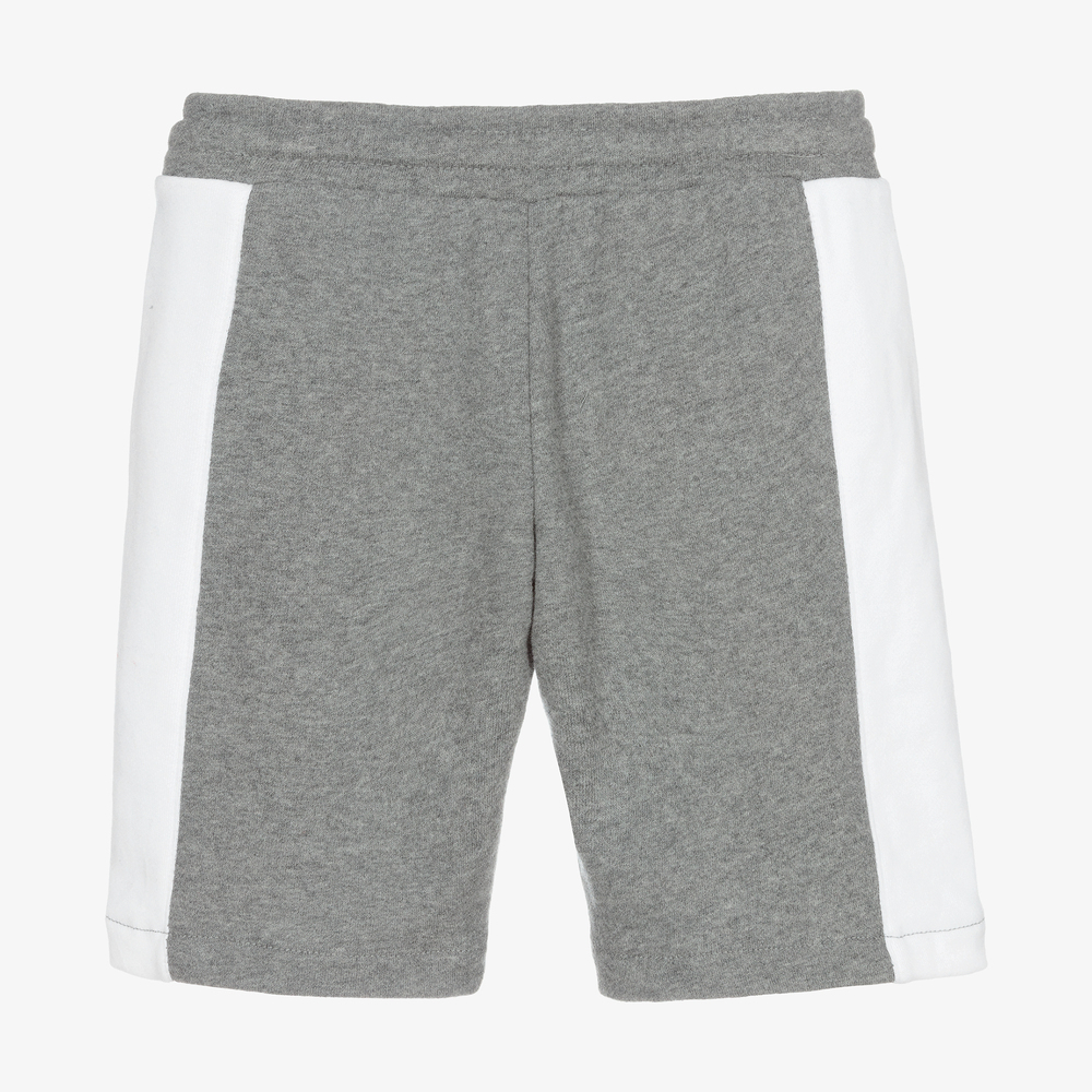 Timberland-Boys Grey Logo Jersey Shorts | Childrensalon Outlet