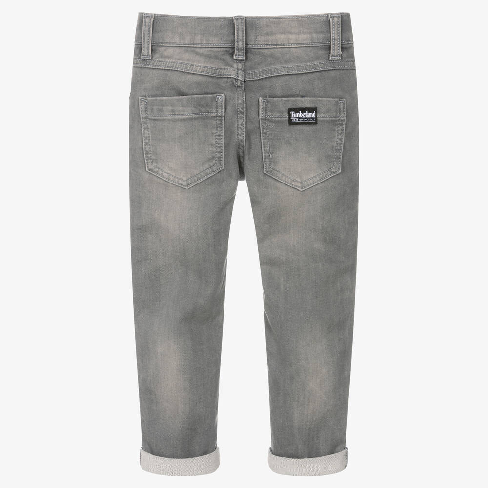 Timberland-جينز سليم- فيت قطن دنيم لون رمادي للأولاد | Childrensalon Outlet