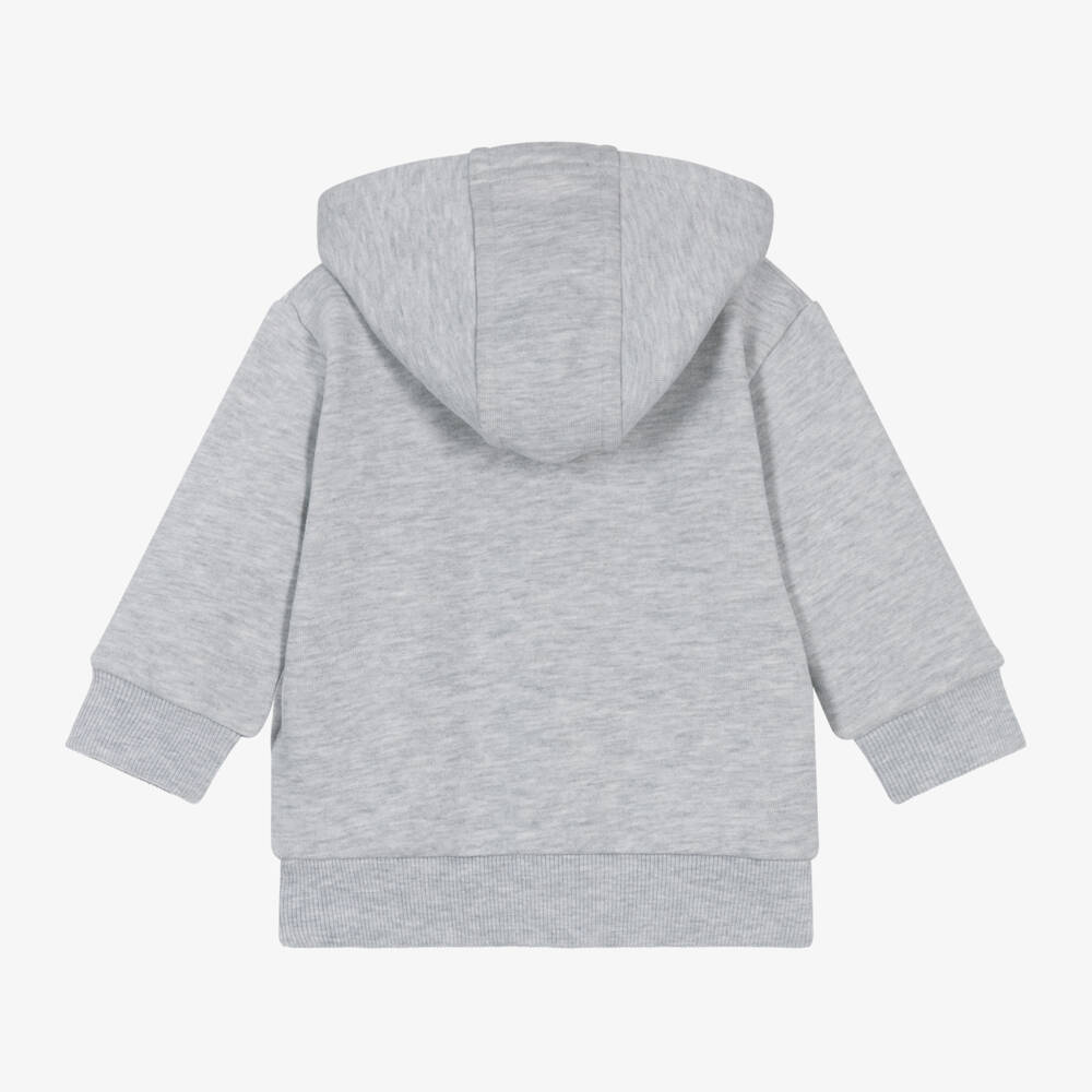 Timberland-Boys Grey Zip-Up Cotton Hoodie | Childrensalon Outlet