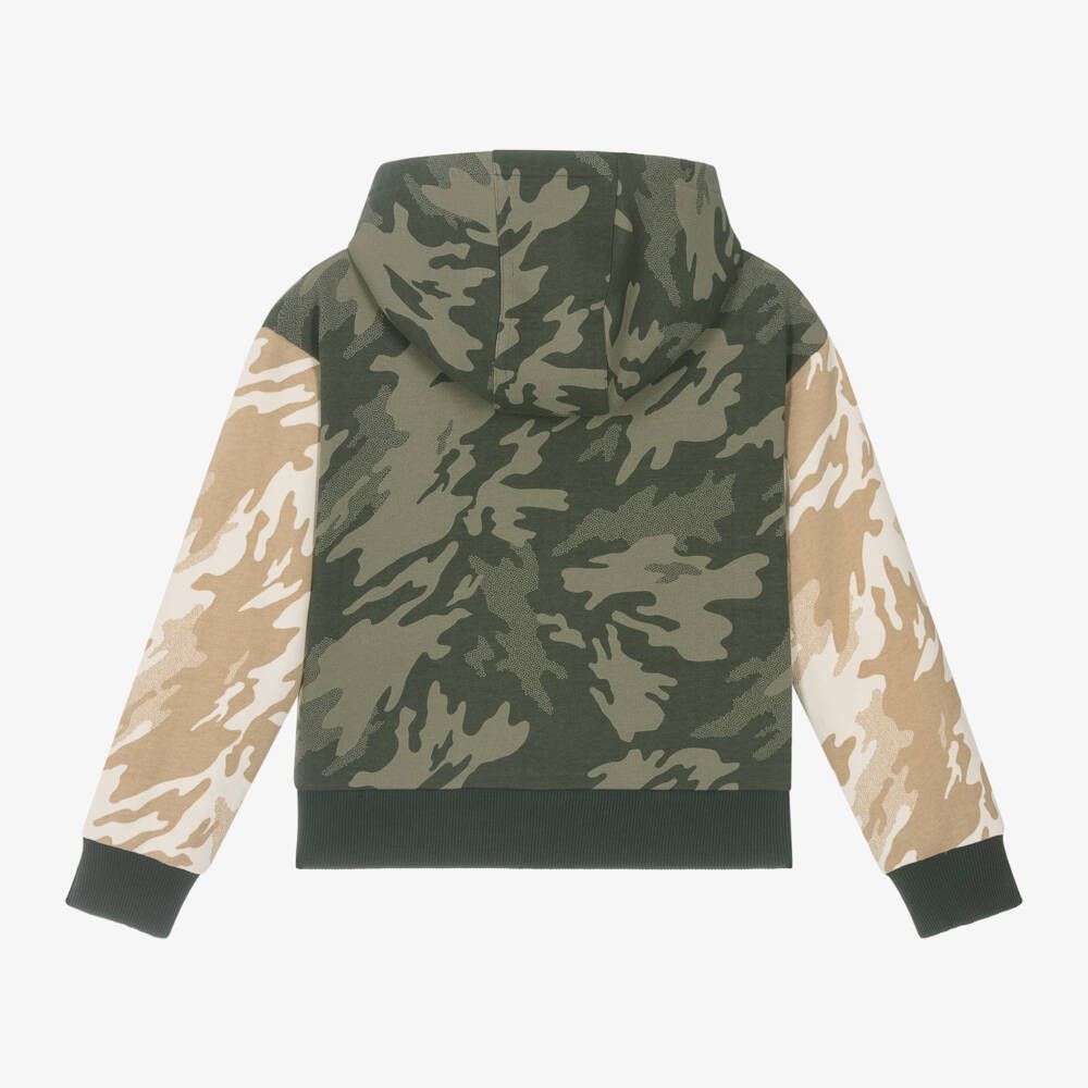 Timberland-هودي كاكي مموه بسحاب للأولاد | Childrensalon Outlet