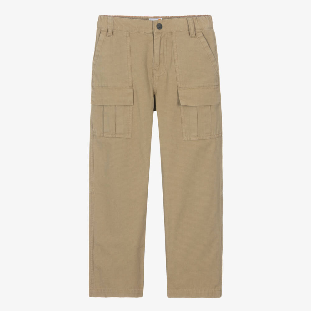 Timberland-Бежевые хлопковые брюки карго для мальчиков | Childrensalon Outlet