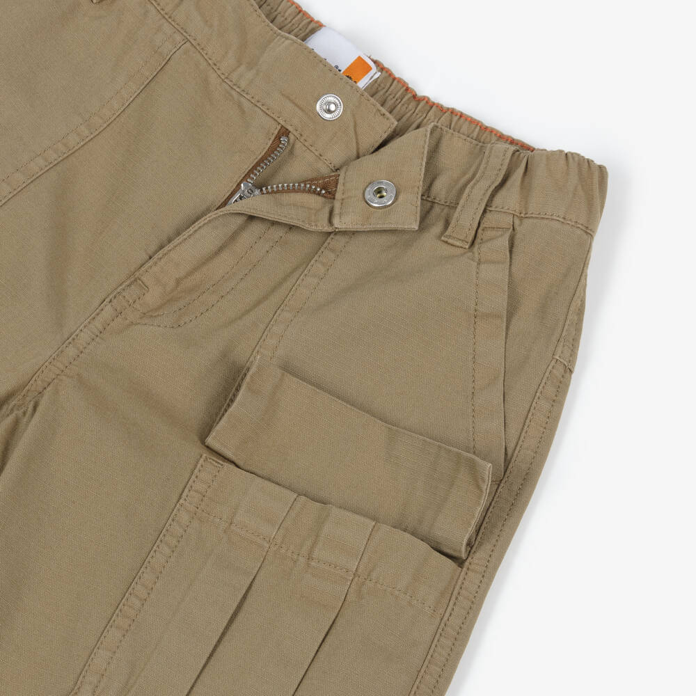Timberland-Бежевые хлопковые брюки карго для мальчиков | Childrensalon Outlet