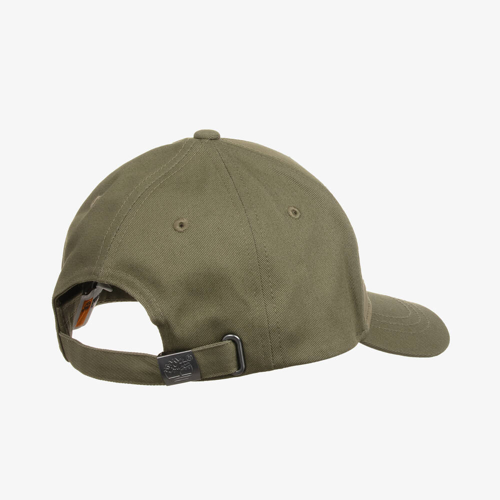 Timberland-Boys Khaki Green Cotton Twill Cap | Childrensalon Outlet