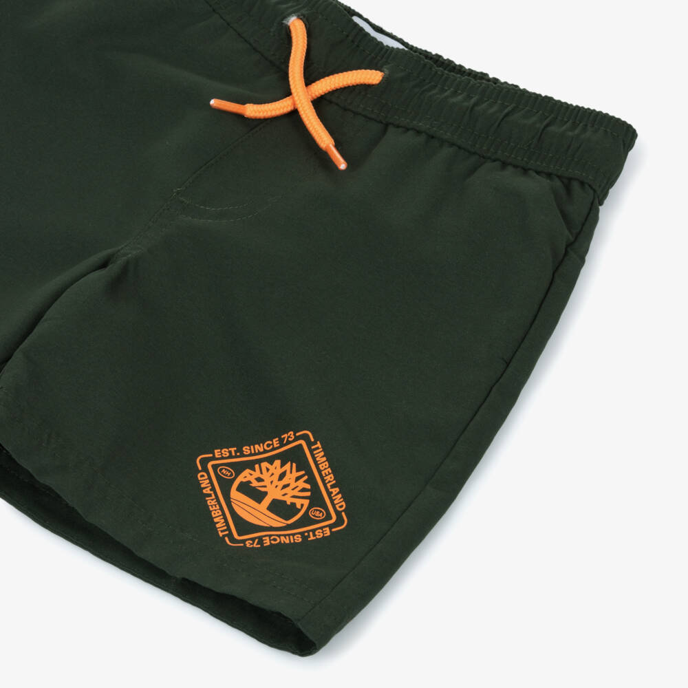 Timberland-شورت سباحة لون أخضر كاكي للأولاد | Childrensalon Outlet
