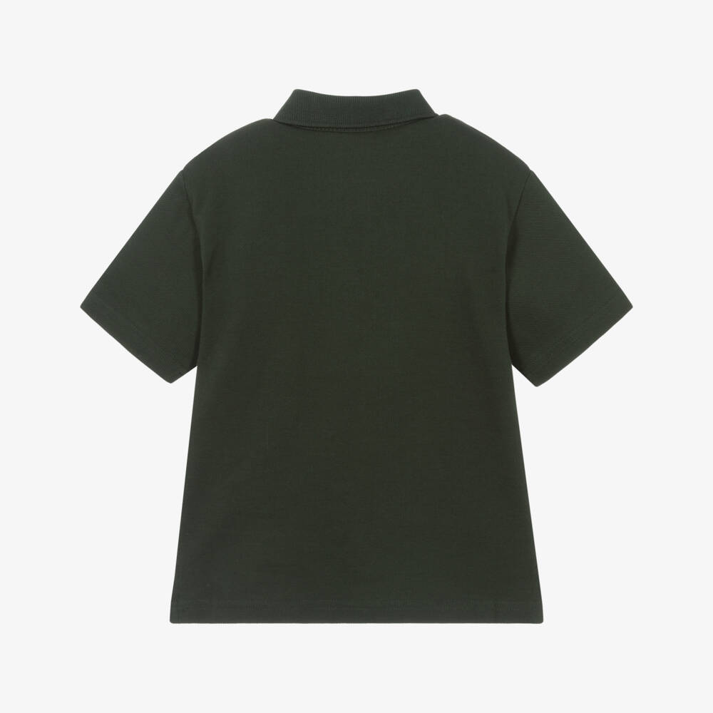 Timberland-Boys Khaki Organic Piqué Polo Top | Childrensalon Outlet