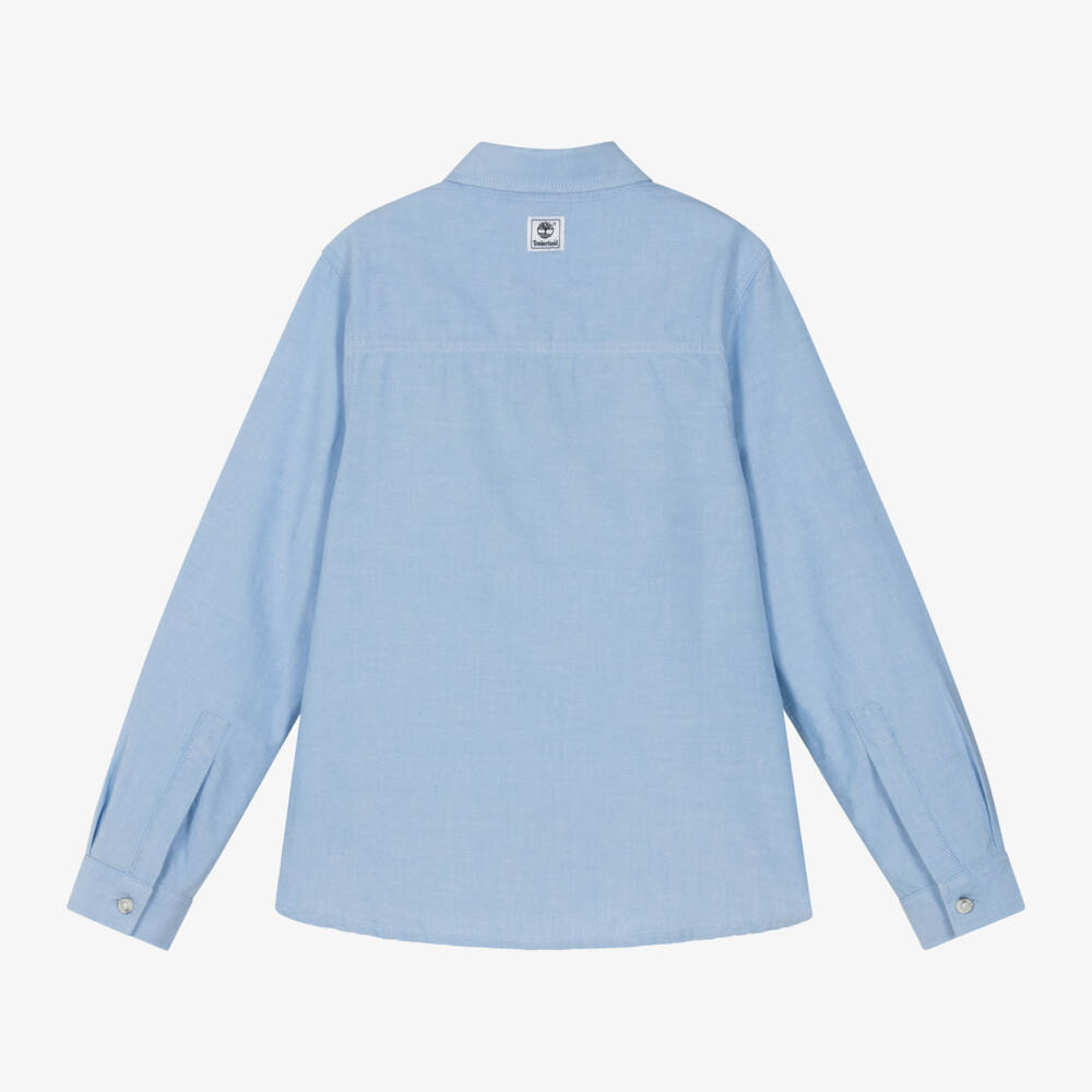 Timberland-Boys Light Blue Cotton Shirt | Childrensalon Outlet