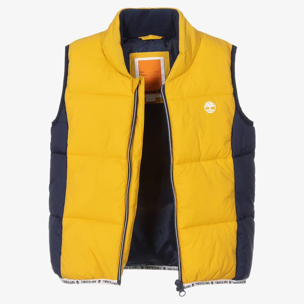 Timberland Boys Logo Puffer Gilet Childrensalon Outlet
