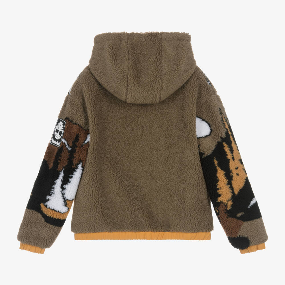 Timberland-Boys Mountain Print Fleece Hoodie | Childrensalon Outlet