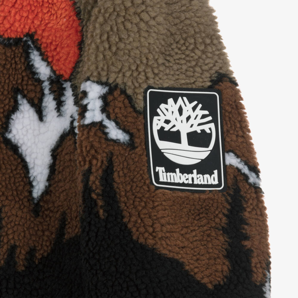 Timberland-Boys Mountain Print Fleece Hoodie | Childrensalon Outlet