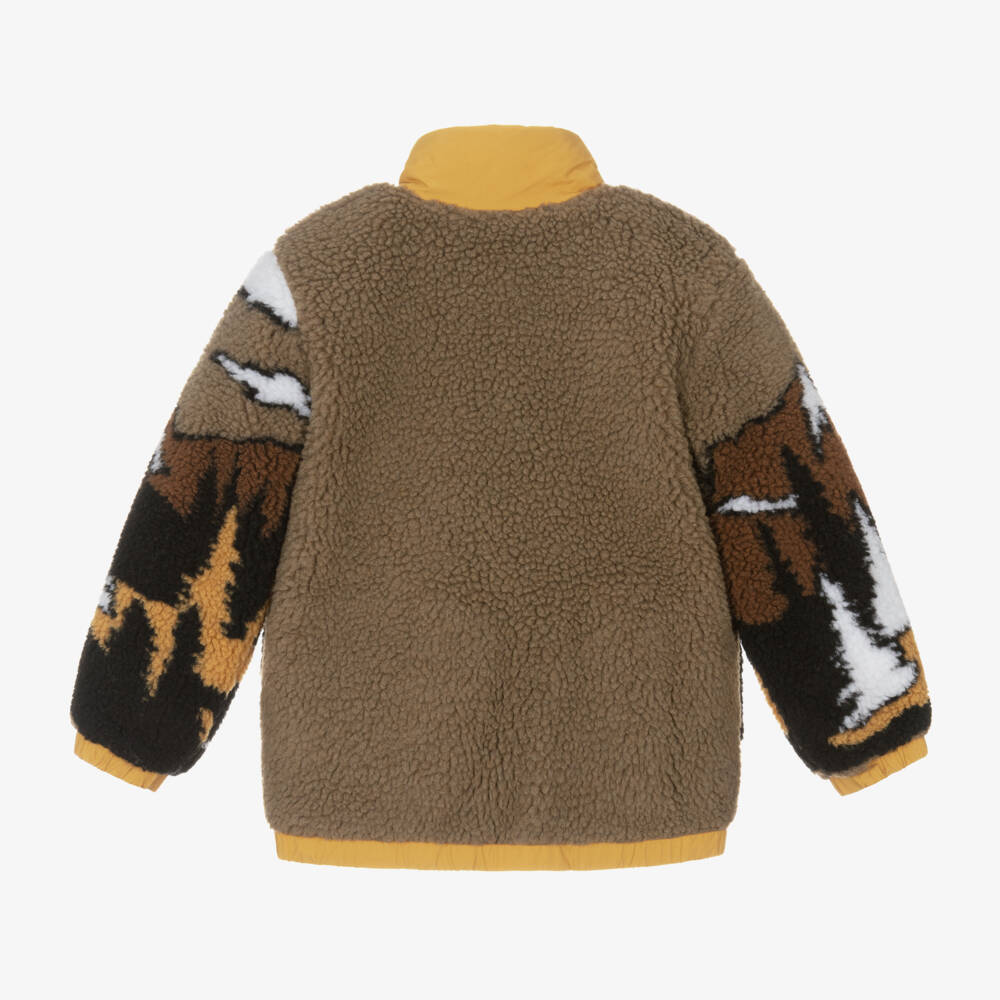 Timberland-Boys Mountain Print Fleece Jacket | Childrensalon Outlet