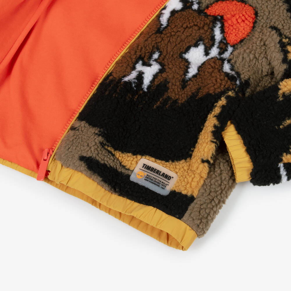 Timberland-Boys Mountain Print Fleece Jacket | Childrensalon Outlet