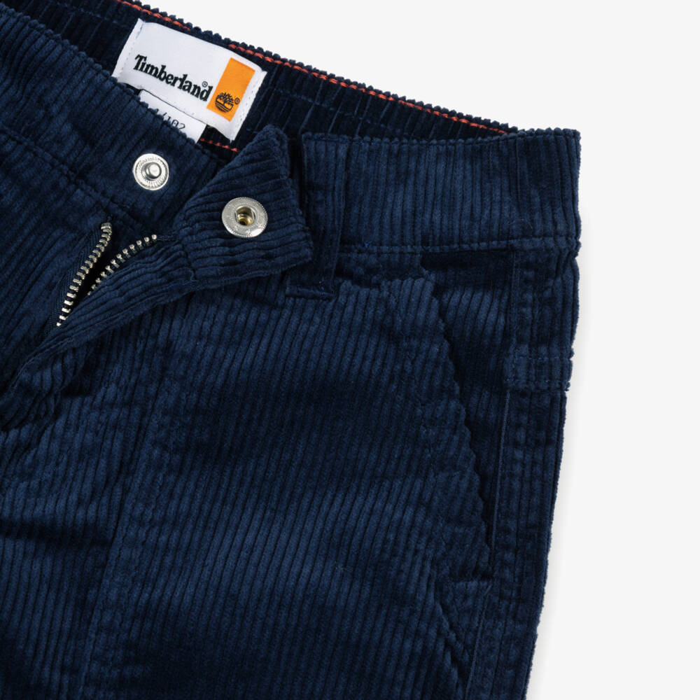 Timberland-Boys Navy Blue Corduroy Trousers with Carpenter Pocket | Childrensalon Outlet