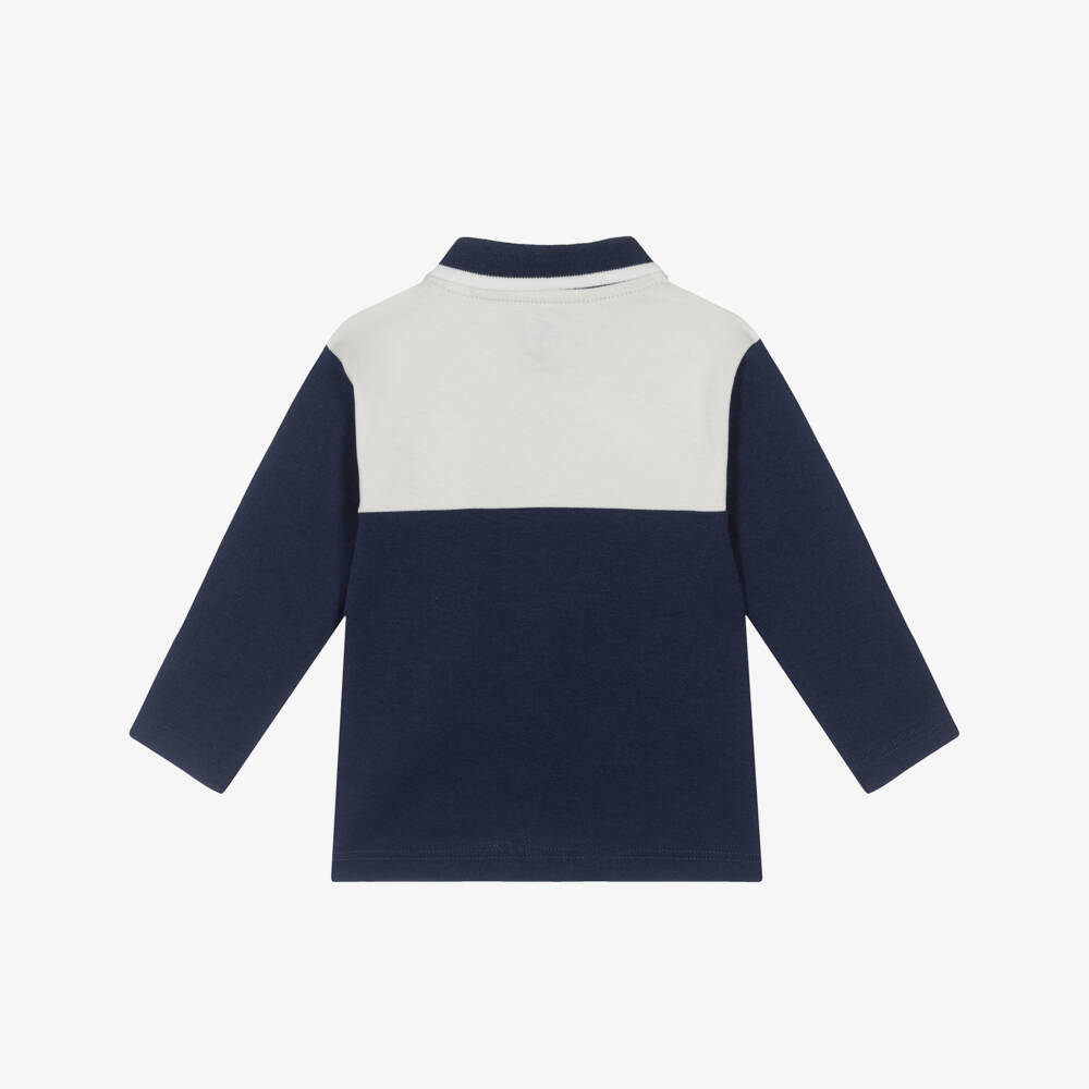 Timberland-Boys Navy Blue Cotton Jersey Polo Top | Childrensalon Outlet