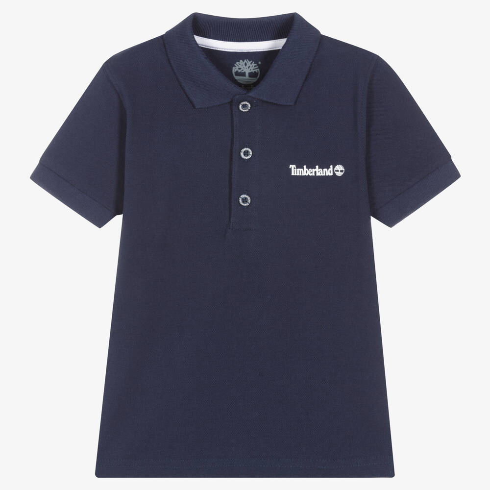 Timberland - Navyblaues Baumwoll-Poloshirt (J) | Childrensalon