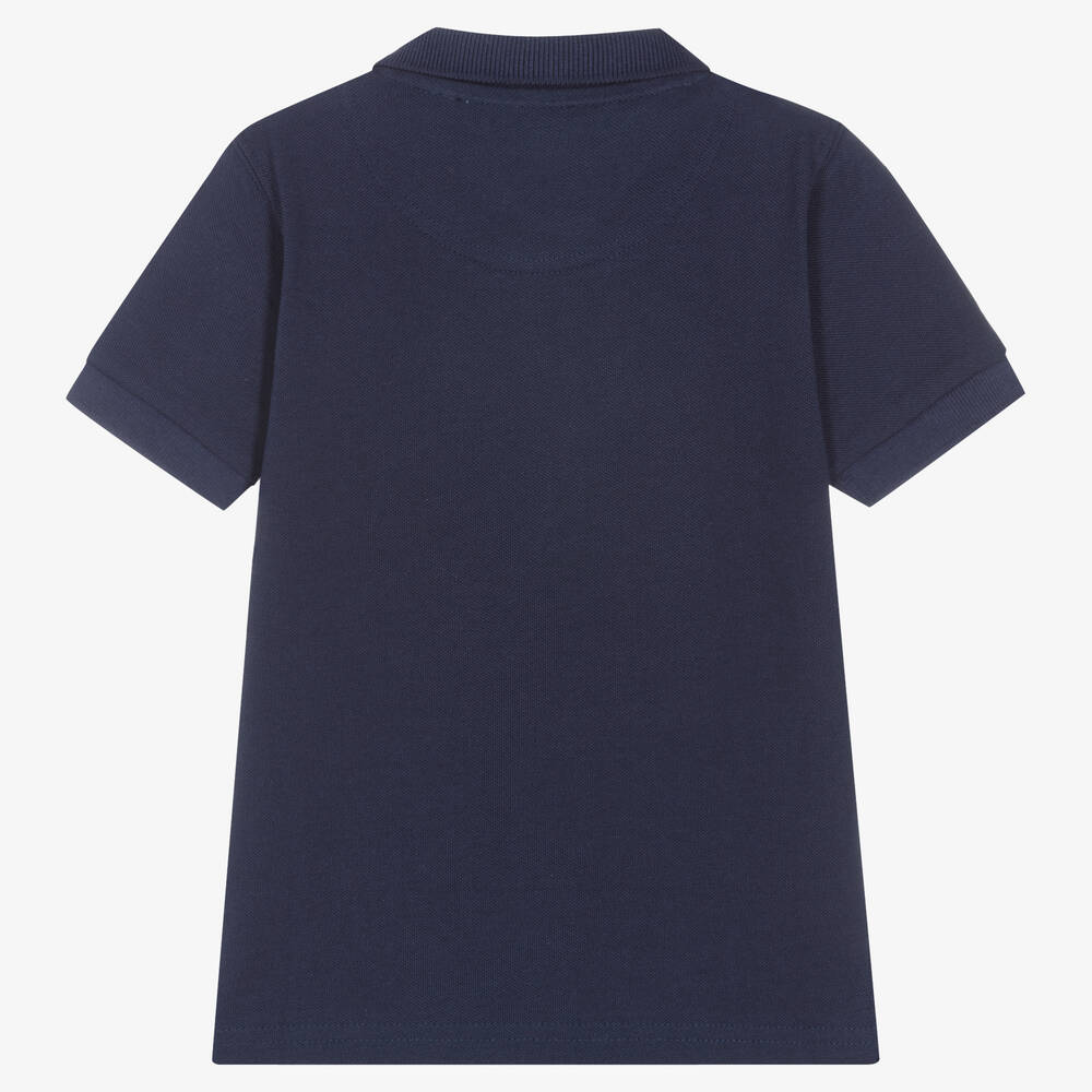 Timberland-Boys Navy Blue Cotton Polo Shirt | Childrensalon Outlet