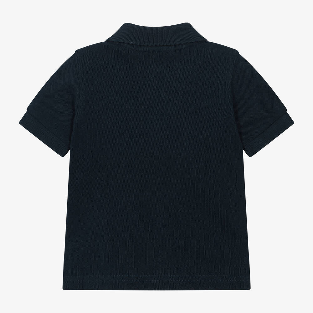 Timberland-توب بولو أطفال ولادي قطن عضوي بيكيه لون كحلي | Childrensalon Outlet