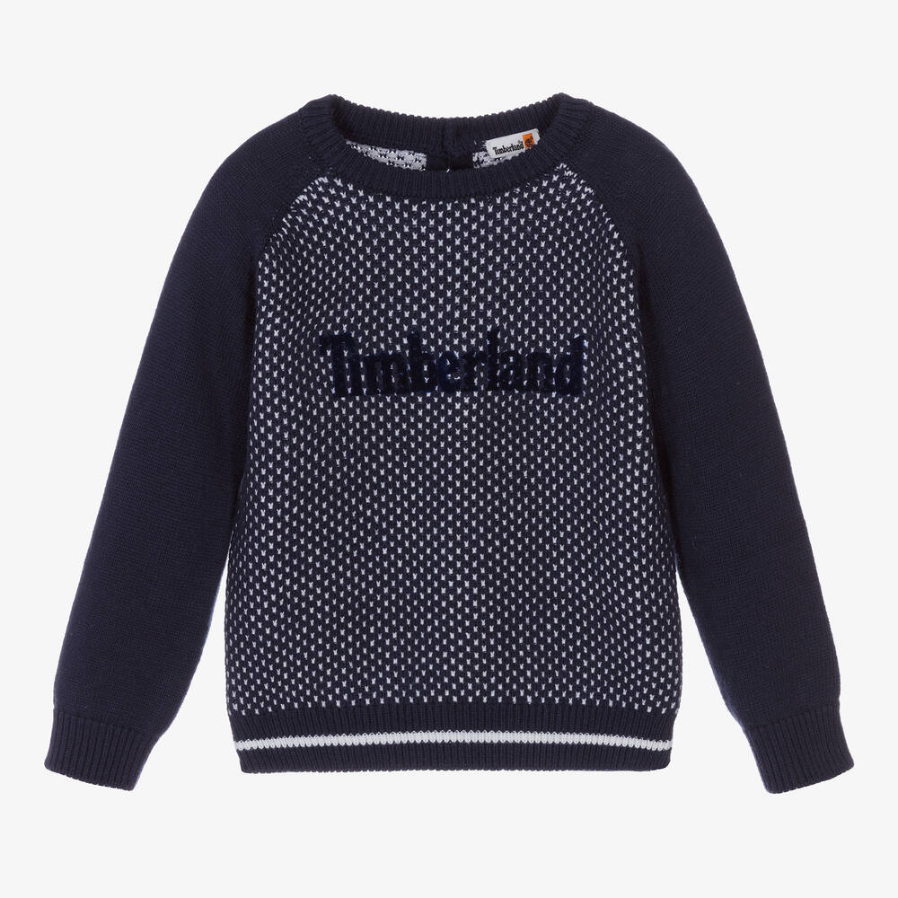 Timberland - Pull bleu marine Garçon | Childrensalon