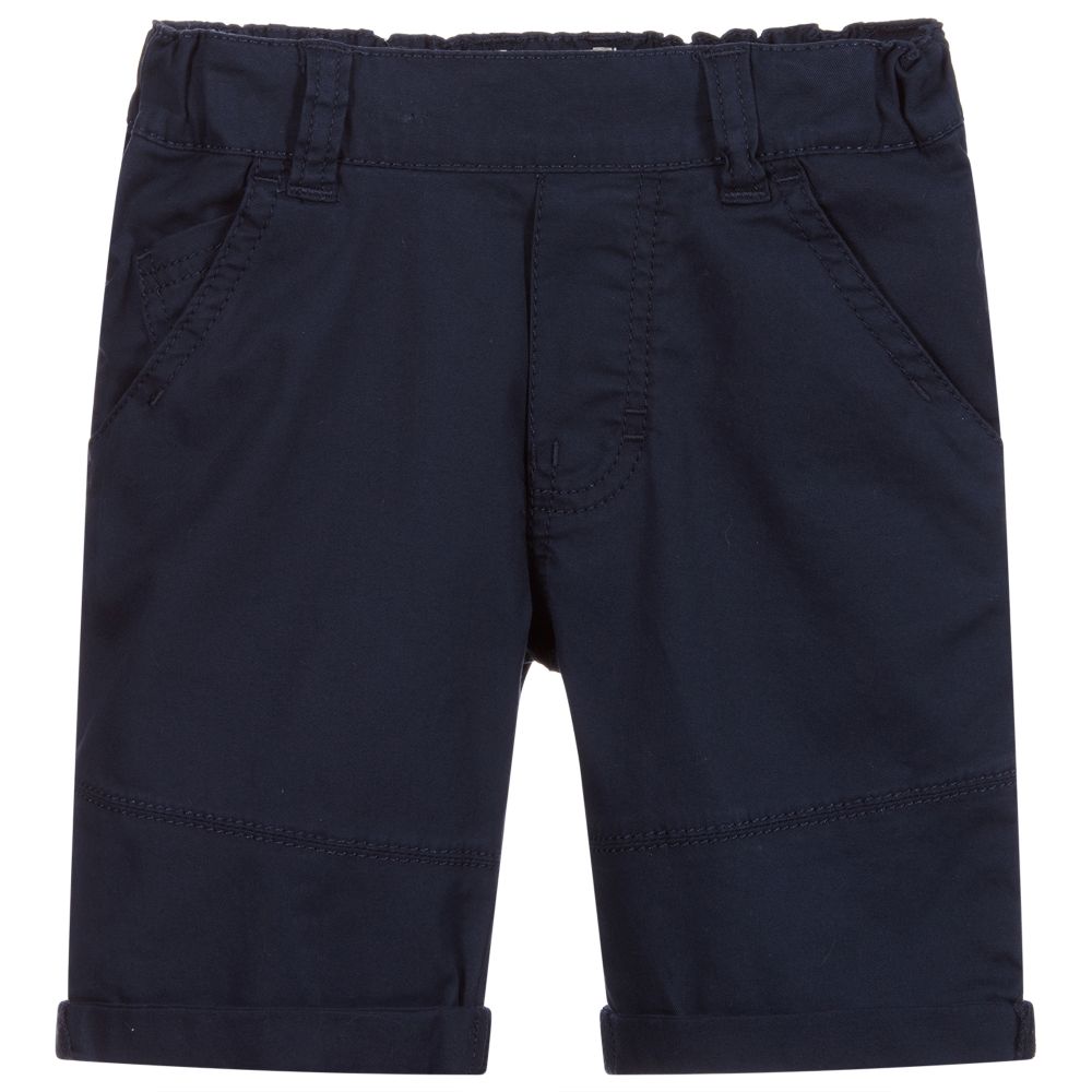Timberland - Boys Navy Blue Twill Shorts | Childrensalon