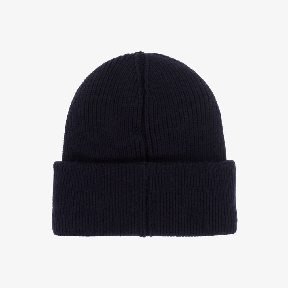 Timberland-Boys Navy Cotton Knit Hat | Childrensalon Outlet