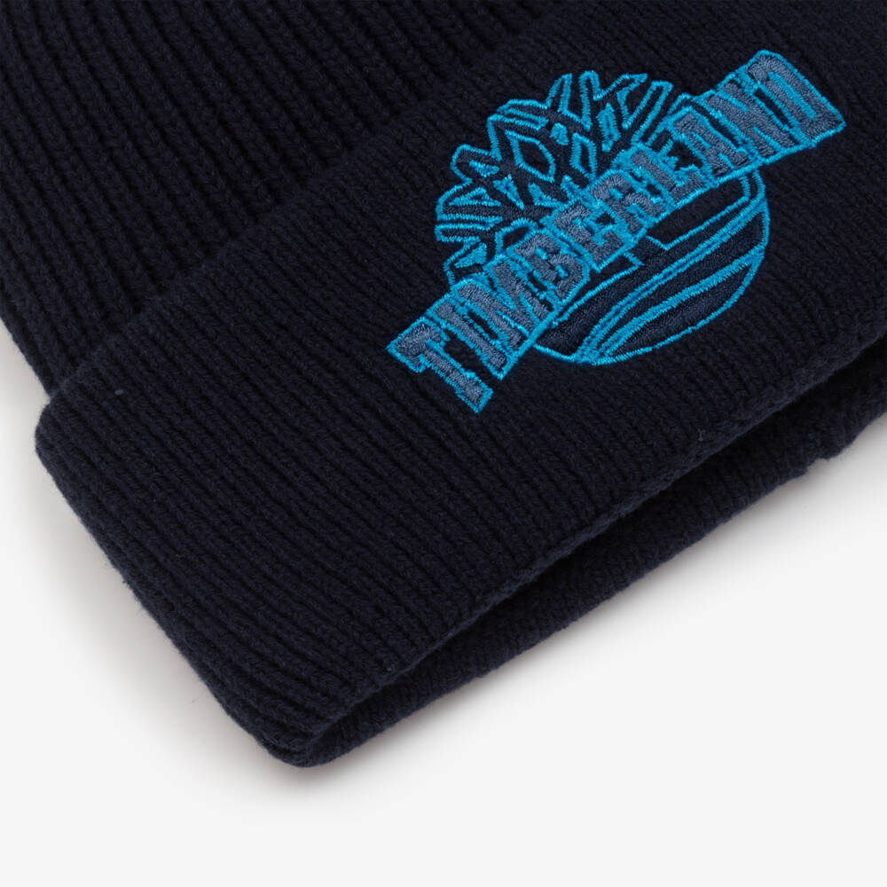 Timberland-Boys Navy Cotton Knit Hat | Childrensalon Outlet