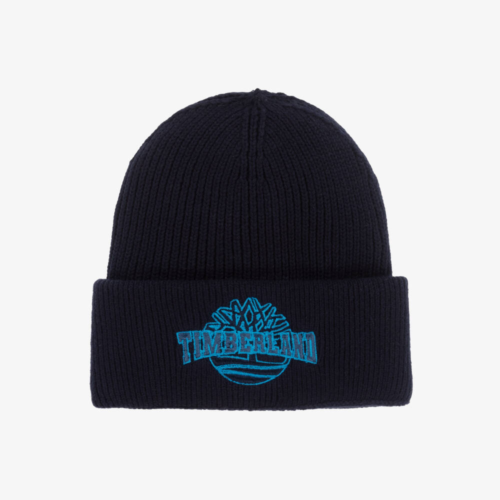 Timberland-Boys Navy Cotton Knit Hat | Childrensalon Outlet
