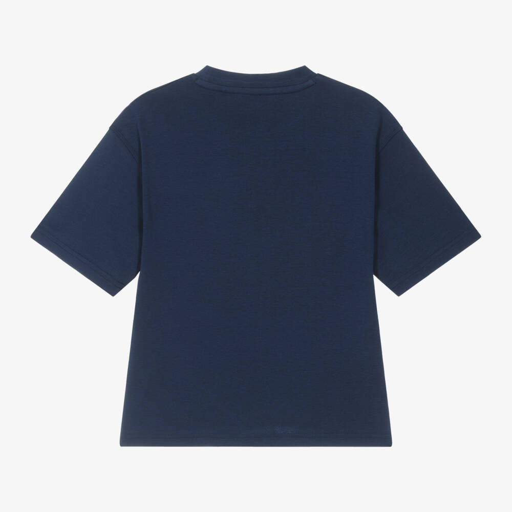 Timberland-Boys Navy Cotton Pocket Tee | Childrensalon Outlet